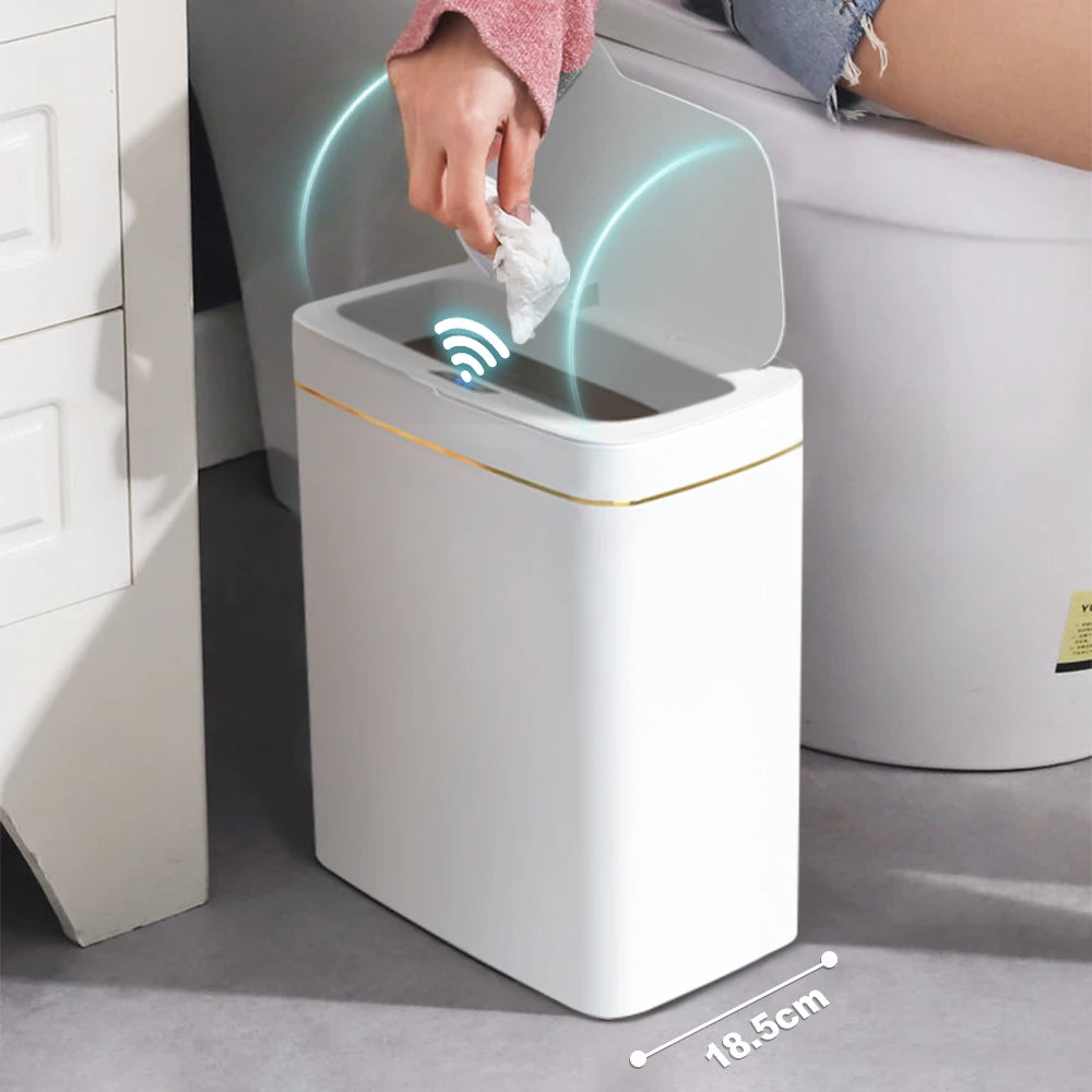 15L/18L Smart Sensor Trash Can โ Automatic, Waterproof Waste Bin for Bathroom & Kitchen