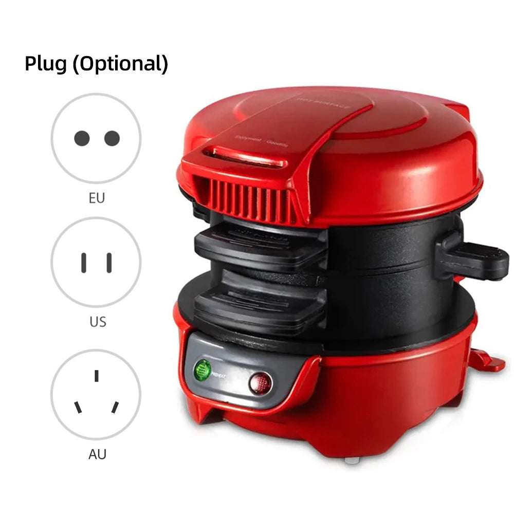 All-in-One Breakfast Maker โ Sandwich, Burger & Egg Cooker with Non-Stick Surface