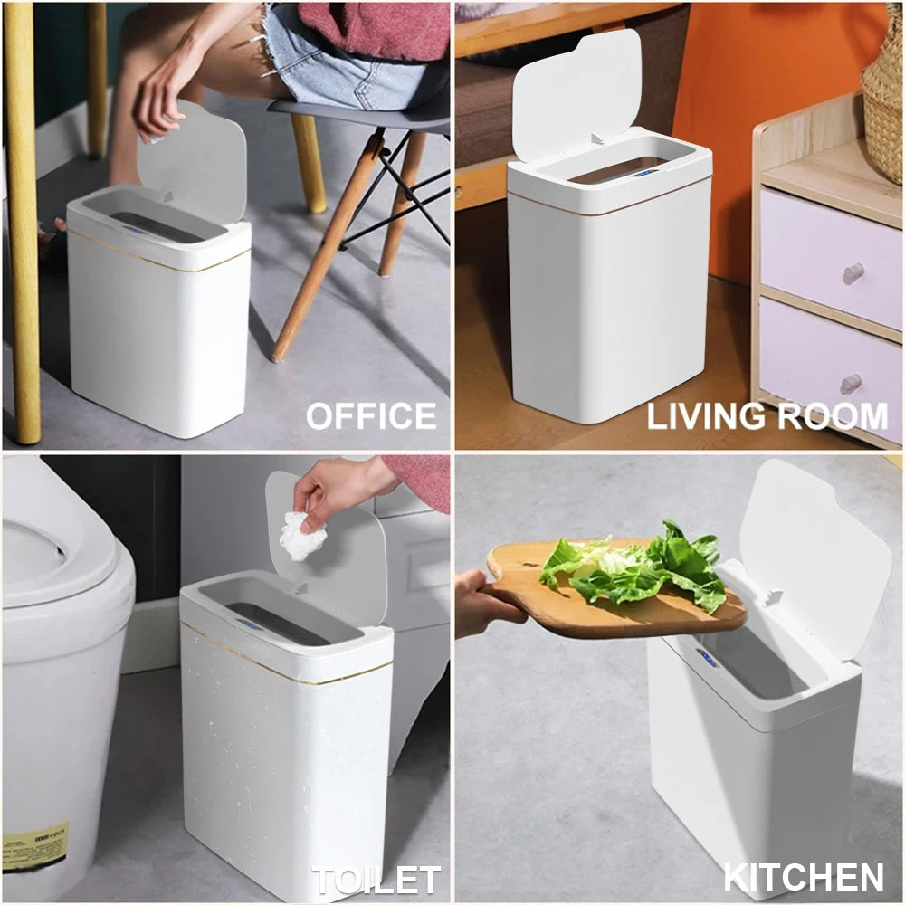 15L/18L Smart Sensor Trash Can โ Automatic, Waterproof Waste Bin for Bathroom & Kitchen